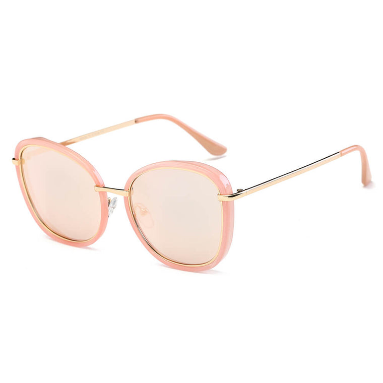 BROOKVILLE | S2003 - Women Round Cat Eye Oversize Sunglasses - Cramilo Eyewear - Stylish Trendy Affordable Sunglasses Clear Glasses Eye Wear Fashion
