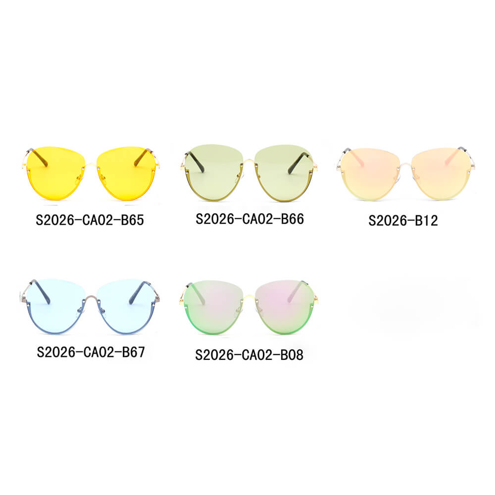 DURANGO | S2026 - Half Frame Oversize Aviator Sunglasses - Cramilo Eyewear - Stylish Trendy Affordable Sunglasses Clear Glasses Eye Wear Fashion