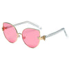 CENTRALIA | S2042 - Women Metal Frame Cat Eye Hands Classic Sunglasses - Cramilo Eyewear - Stylish Trendy Affordable Sunglasses Clear Glasses Eye Wear Fashion
