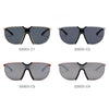 MACON | S3003 - Large Oversized Unisex Single Lens Aviator Fashion Sunglasses - Cramilo Eyewear - Stylish Trendy Affordable Sunglasses Clear Glasses Eye Wear Fashion