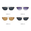 ESTEVAN | S3008 - Women Metal Retro Flat Lens Rectangular Sunglasses - Cramilo Eyewear - Stylish Trendy Affordable Sunglasses Clear Glasses Eye Wear Fashion