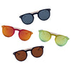 INDIO | S3010 - Retro Mirrored Brow-Bar Design Circle Round Fashion Sunglasses - Cramilo Eyewear - Stylish Trendy Affordable Sunglasses Clear Glasses Eye Wear Fashion