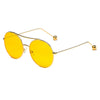 EUREKA | S1016 - Unisex Round Tinted Lens Aviator Clear Glasses Balled Sunglasses - Cramilo Eyewear - Stylish Trendy Affordable Sunglasses Clear Glasses Eye Wear Fashion