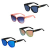 LENOIR | S2055 - Women Oversized Mirrored Cat Eye Sunglasses - Cramilo Eyewear - Stylish Trendy Affordable Sunglasses Clear Glasses Eye Wear Fashion