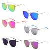 DORSET | CA06 - Oversize Polygon Mirrored Lens Cat Eye Sunglasses - Cramilo Eyewear - Stylish Trendy Affordable Sunglasses Clear Glasses Eye Wear Fashion